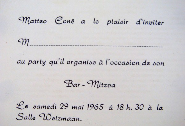 Matteo Coné Bar Mitzvah